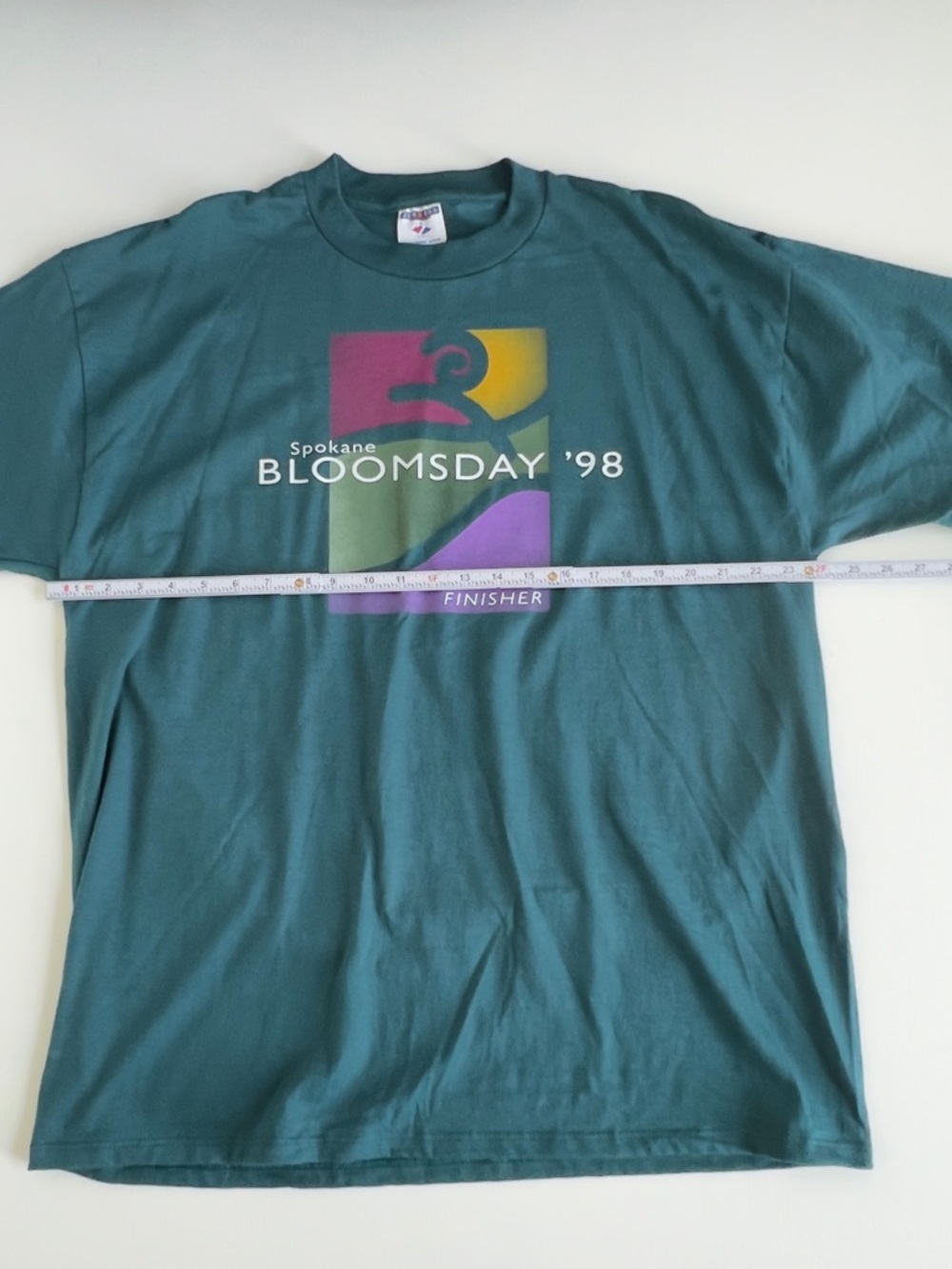 Vintage Spokane Bloomsday '98 Finisher Tee - Teal - Picture 3 of 4